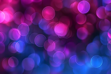 Abstract Blue and Pink Bokeh on Light Background, Dark Violet and Light Crimson Style