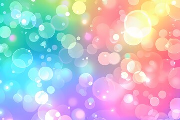 Colorful Bright Rainbow Bokeh Lights Background