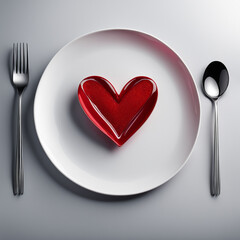 Postcard congratulations on a romantic dinner.