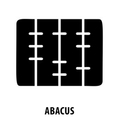 Obraz premium Abacus icon, PNG, calculation, mathematics, counting, ancient, education, tool, counting tool, arithmetic, vintage, counting beads, traditional, calculation device, retro, math.