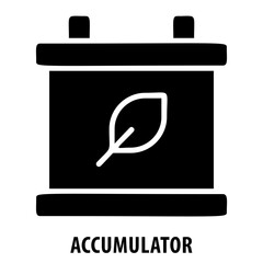 Accumulator icon, PNG, battery, energy storage, power, rechargeable, electric, electricity, technology, renewable, green energy, storage device, sustainable, electrical, energy, power source.