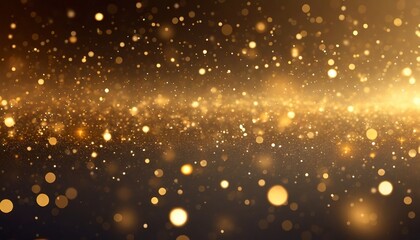 Fototapeta na wymiar scattered golden particles on a dark background fest