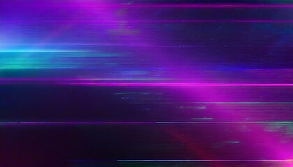 abstract purple green and pink background with interlaced digital distorted motion glitch effect futuristic cyberpunk design retro futurism webpunk rave 80s 90s aesthetic techno neon colors - obrazy, fototapety, plakaty