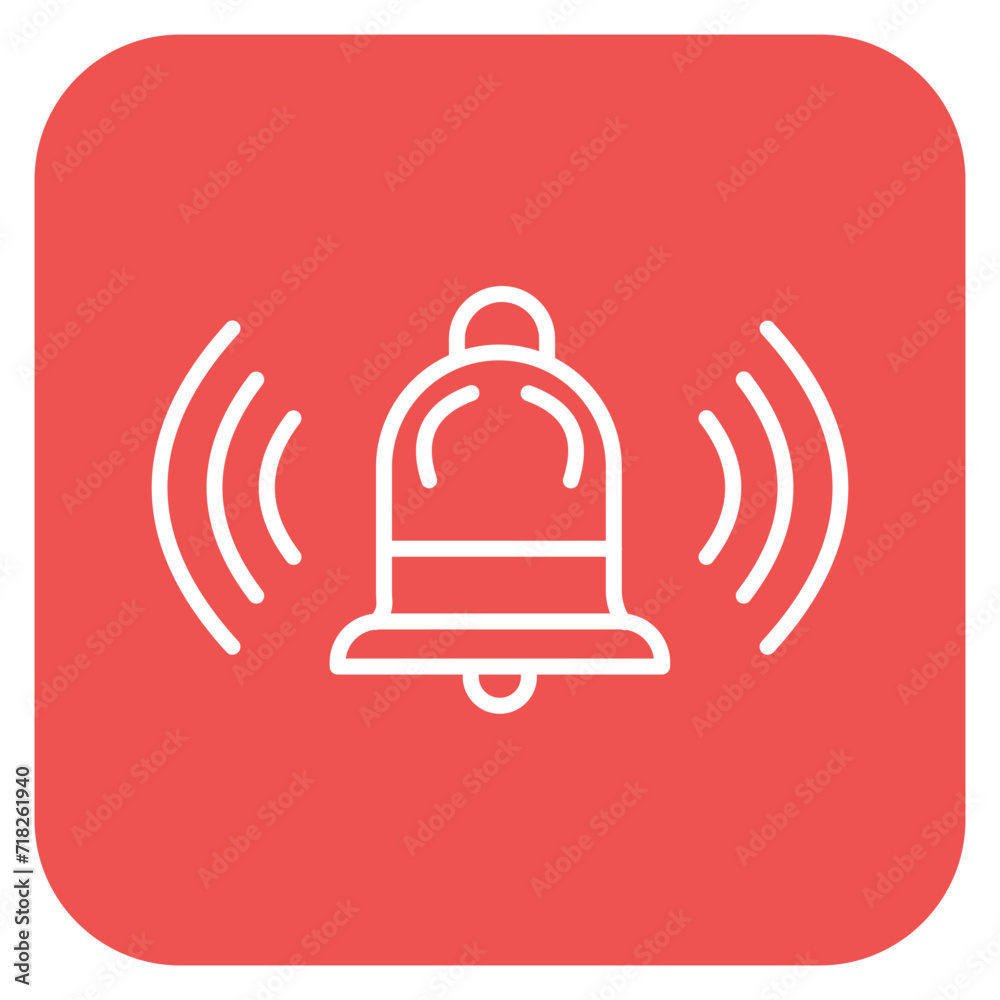 Poster alarm bell icon of emergency services iconset.