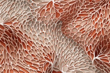 Organic patterns, Coral reefs patterns, white and bronze, vector image