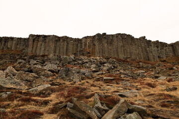 Gerðuberg  is a cliff of dolerite, a coarse-grained basalt rock, located on western peninsula...