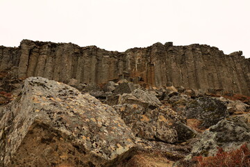 Gerðuberg  is a cliff of dolerite, a coarse-grained basalt rock, located on western peninsula Snæfellsnes of Iceland