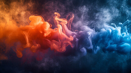 Fototapeta na wymiar Splash of color paint water or smoke on dark background Generative Ai