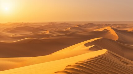 Serene Desert Dunes at Sunset