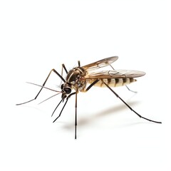 a mosquito, studio light , isolated on white background