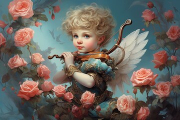 An enchanting illustration of Cupid, the mischievous cherub

