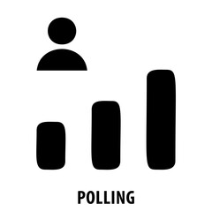 Polling, vote, polling icon, election, survey, voting, poll, public opinion, polling symbol, questionnaire, democratic, political, choice, decision making, civic - obrazy, fototapety, plakaty