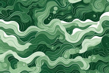 Fototapeta na wymiar Organic patterns, Coral reefs patterns, white and forest green, vector image