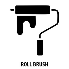 Roll brush, painting, brush, painting tool, art, paint, roll brush icon, artistic, paint roller, painting icon, creative, paintbrush, decoration, home improvement, wall painting