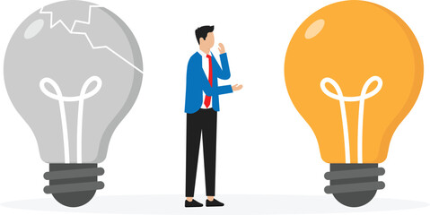 Found a brilliant idea, starting business or solving problem,finding successful strategy or growth plan concept
