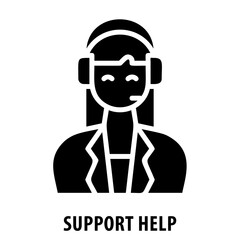 Support help, customer support, assistance, service, support icon, helpdesk, support ticket, support concept, technical support, advice, guidance, customer care, help button, support team