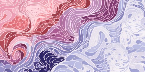 Organic patterns, Coral reefs patterns, white and lavender, vector image