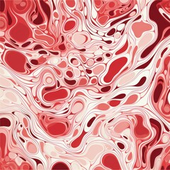 Organic patterns, Coral reefs patterns, white and maroon, vector image