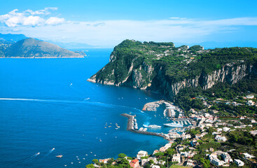 Marina Grande, Island Capri, Campania, Gulf of Naples, Italy, Europe. - obrazy, fototapety, plakaty