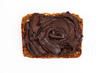 Brotscheibe mit Nusscreme