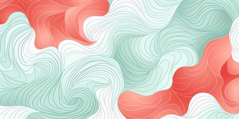Organic patterns, Coral reefs patterns, white and mint, vector image