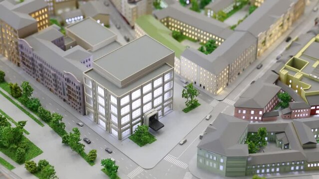 Miniature of grey building in VDNKH exhibition