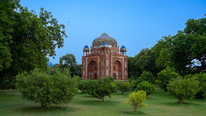 Fototapeta na wymiar Humayun's tomb is located in New Delhi, India