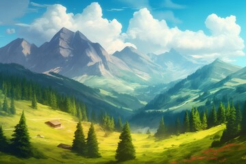 Fototapeta premium panorama of the mountains