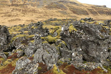 View on a volcano located on western peninsula Snæfellsnes of Iceland