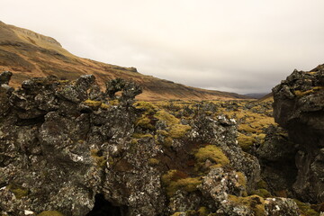 View on a volcano located on western peninsula Snæfellsnes of Iceland