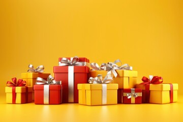 Photo of giftboxs on isolated background