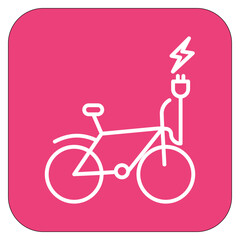 Fototapeta premium Electric Bike Icon of Sustainable Energy iconset.
