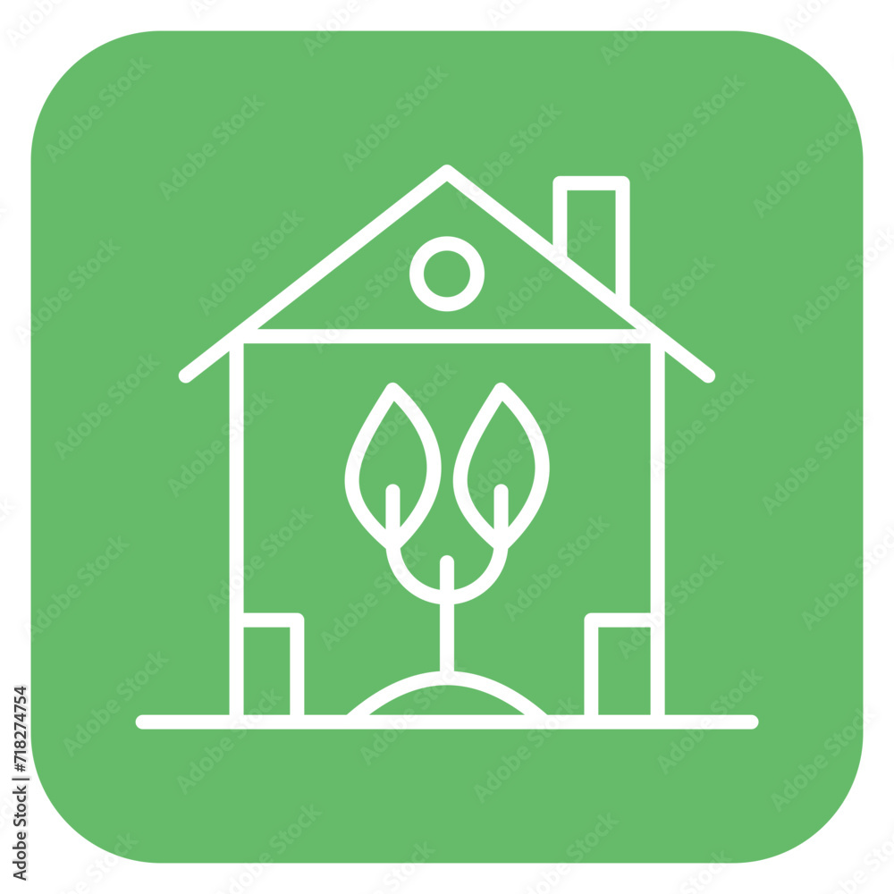 Canvas Prints green house icon of sustainable energy iconset.