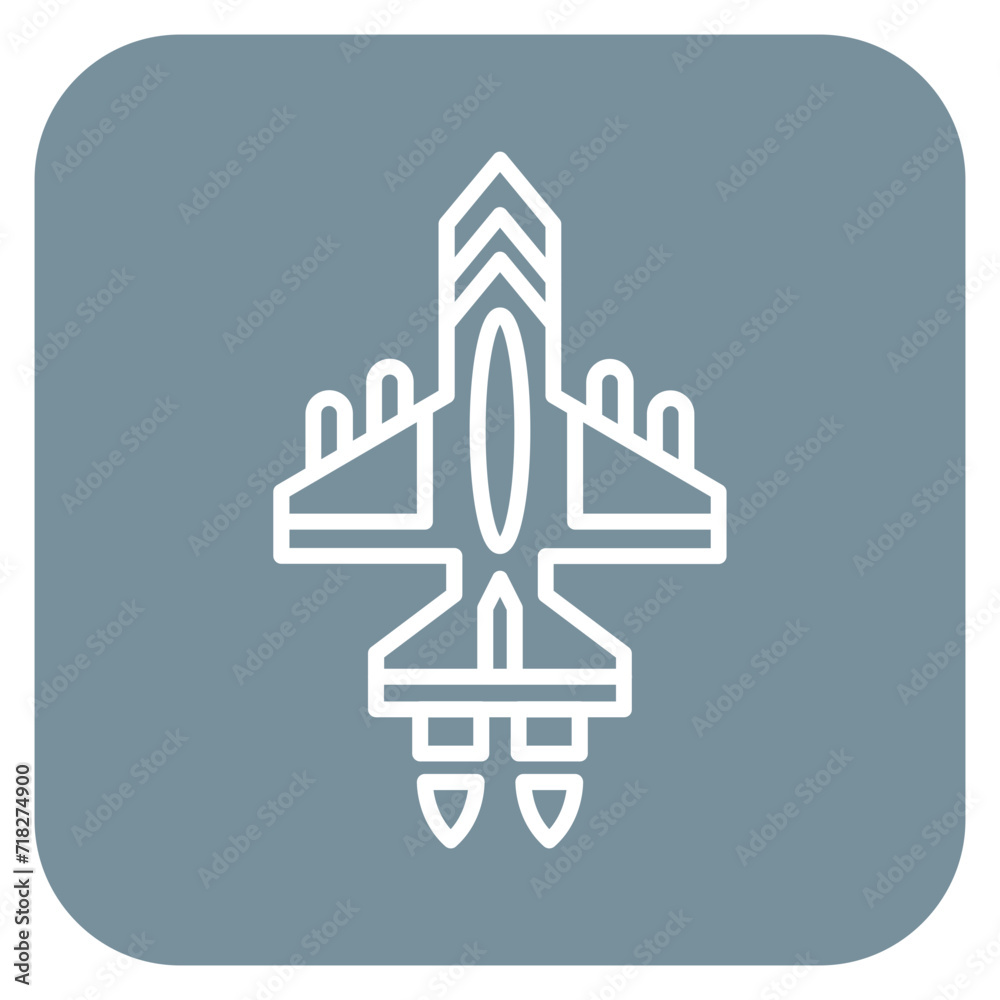 Sticker airplane icon of nuclear energy iconset.