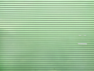 Green wall with horizontal planks - 718276109