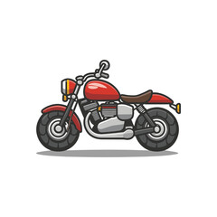 Fototapeta na wymiar Big isolated colorful motorcycle vector