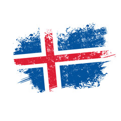 Norwegian flag, Norway flag with grunge effect - vector graphics