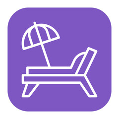 Sunbed Icon of Hotel Services iconset.