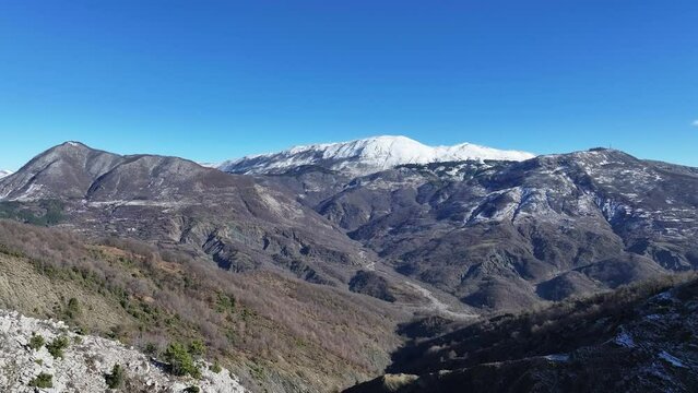 Albania mountains with snow (Mali me Gropa)