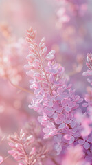 Pastel lilac background with floral patterns. Copy space for text. Aesthetic wallpaper for Instagram stories