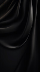 Fototapeta premium Aesthetic black fabrick or curtain background for Instagram stories or reels