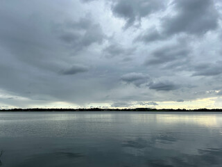 The lake at Trimble Park in Mount Dora, Florida on a cloudy day.