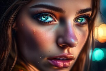 Professional photo of a young mysterious naturally beautiful girl, close-up, soft natural volumetric cinematic ideal light, chiaroscuro