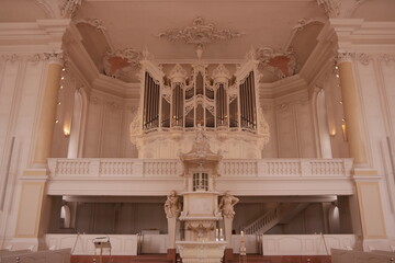 Orgel Ludwigskirche in Saarbrücken - obrazy, fototapety, plakaty