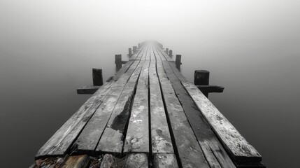 Obraz premium Serene Ancient Pier Generative AI
