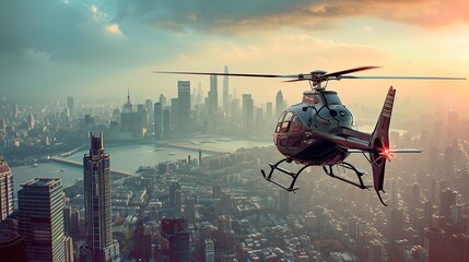 versital illustration for a helicopter and aircraft expo background - obrazy, fototapety, plakaty