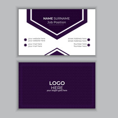 professional business card or visiting card design. Modern professional business card.