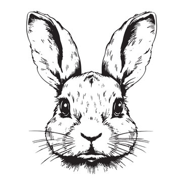 face rabbit portrait