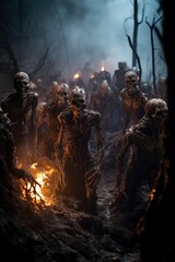 Obraz premium View of zombie illustration artwork