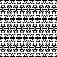 
Black and white background.Seamless texture for fashion, textile design,  on wall paper, wrapping paper, fabrics and home decor. Simple repeat pattern. Geometric patterns.